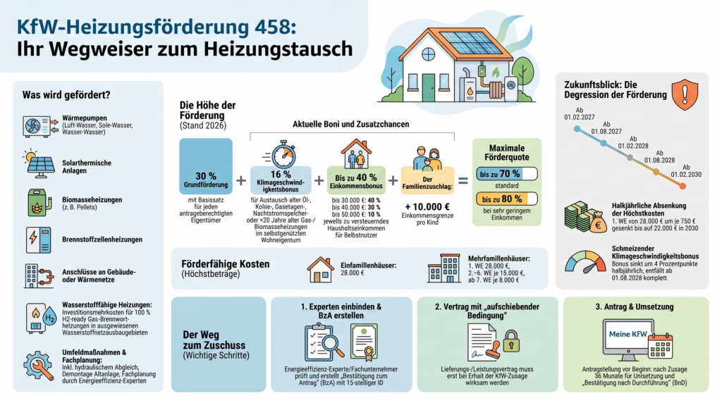 KfW 458: Überblick über Förderstufen und Voraussetzungen